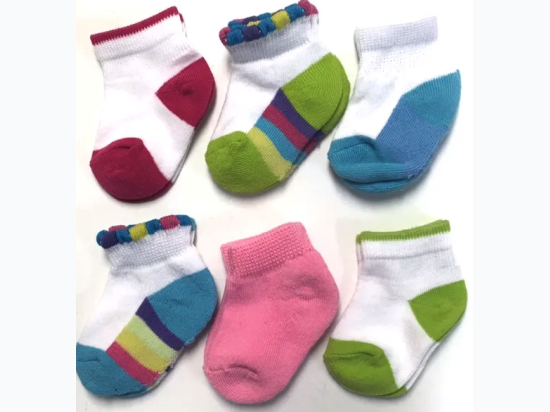 Infant Quarter Socks 12 Pack - Assorted Colors