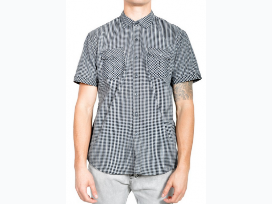 men black check shirt