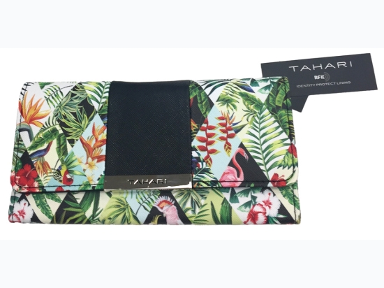 Famous Maker Clutch Wallet - Colorful Tropical Life