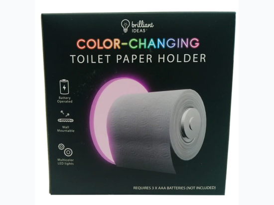 Brilliant Ideas LED Color Changing Toilet Paper Holder