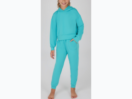 Girls Scuba Pullover Hoodie and Jogger Set - 3 Color Options