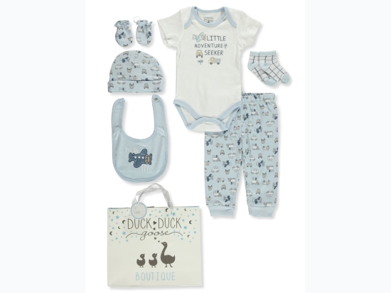 Baby Boy Little Adventure Seeker 7pc Layette Set in Blue