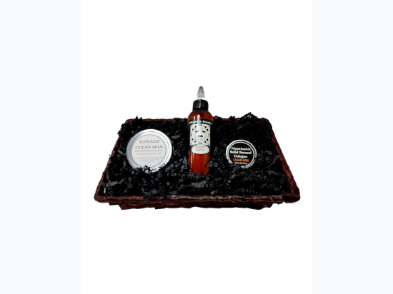 Men's All Natural Beard Care Gift Set - Clean Man Scent