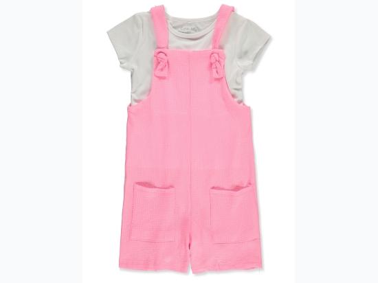 Toddler Girl Colette Lilly 2pc Romper Set in Pink