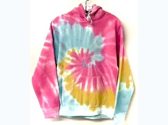 Adult Tie Dye Pullover Hoodie - Sherbet Swirl