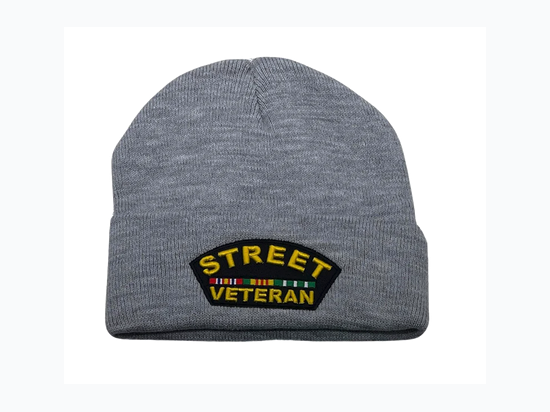 Men's Street Veteran Beanie Hat - 2 Color Options