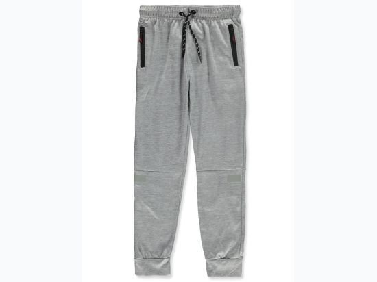 Boy's Pro Athlete Fleece Jogger Pants in Heather Grey