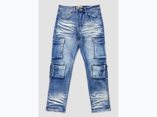 Men's Relaxed Fit Utility Cargo Pants in Indigo