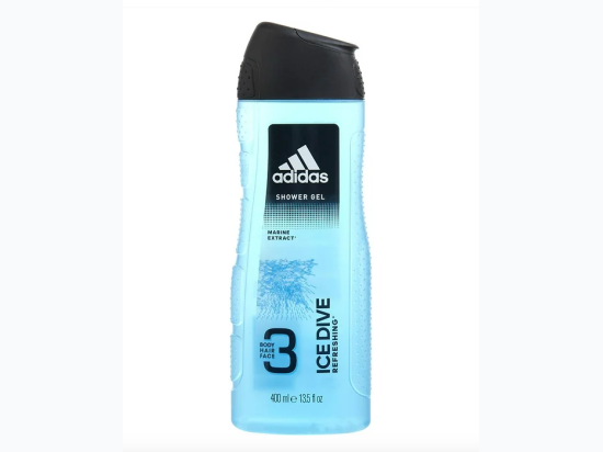 Adidas Ice Dive - 3 Body, Hair & Face Shower Gel for Men - 13.5 oz