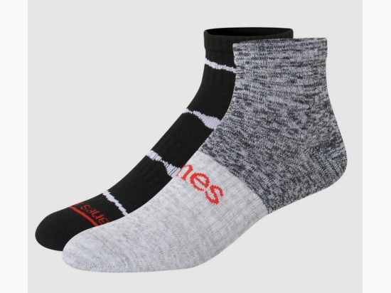 Men’s Hnes Ankle Socks 2 Pack - Shoe Sze 6 - 12