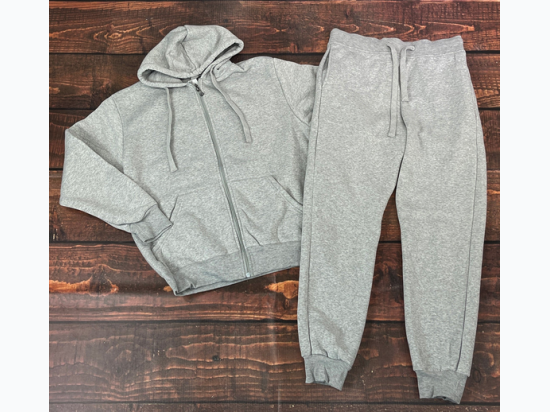 Boy's Size 8 - 20 Zipdown Hoodie Jogger Set - 4 Color Options