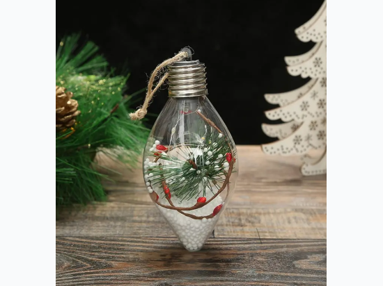 Tear Drop LED Transparent Light Ball Tree Ornament - 2 Styles