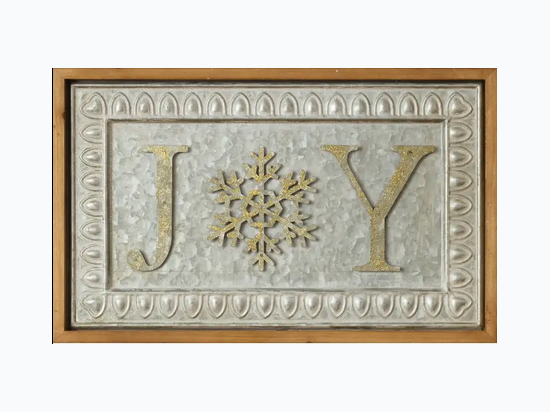 Joy Wall Sign - 12.5 H x 20.25 W x 1 D