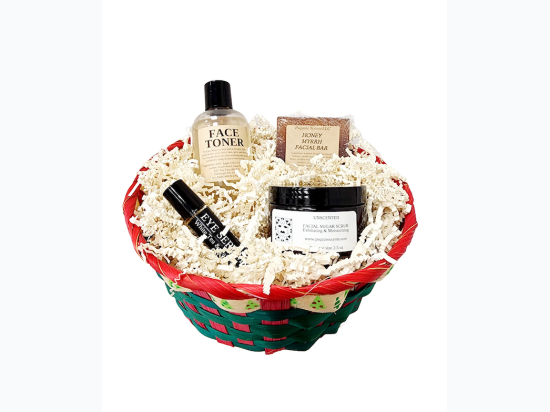 All Natural Facial Skin Care Gift Set Basket