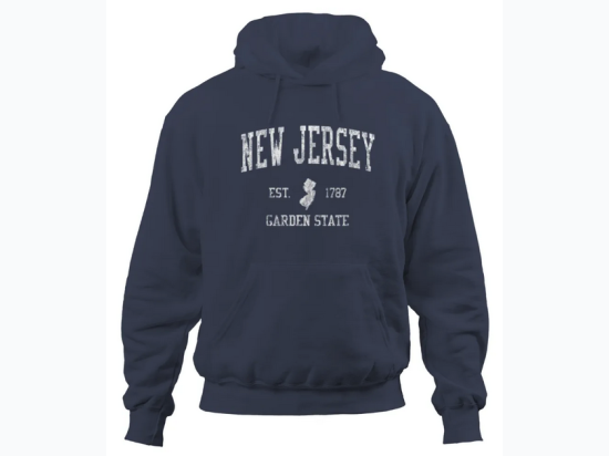 Unisex Classic Logo Hoodie - New Jersey The Garden State - 3 Color Options