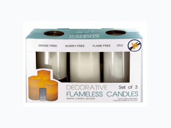 Flameless Vanilla Candles with Remote Control