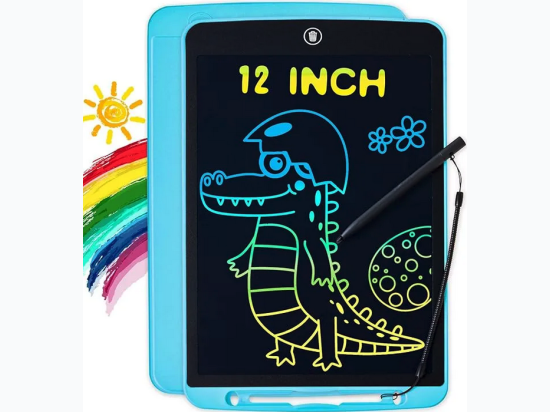 Kids 12 Inch LCD Writing Tablet - Erasable - In Blue