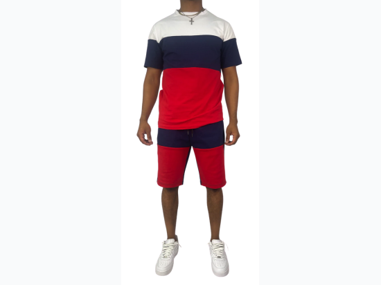 Men's 2 Piece Colorblock Short Set - 2 Color Options