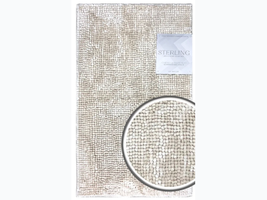 18x30 1Pc Chenille Bath Rug - 3 Color Options