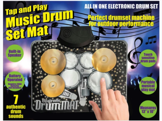 Tap and Play Music Drum Set Mat