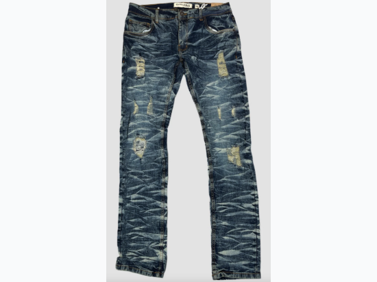 Men's Wild Tiger Denim Jean in S Blue