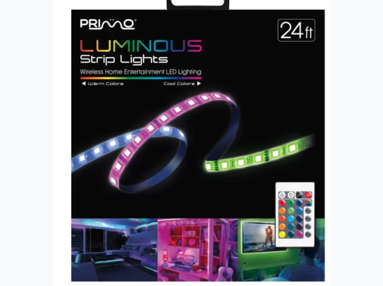 Primo Luminous 24 Foot LED Strip Light with Remote