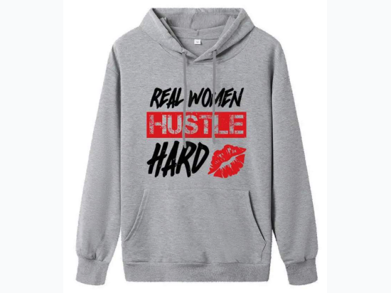 Women's  - Real Women Hoodie in Grey