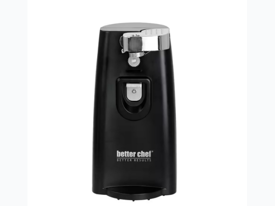 Better Chef Deluxe Electric Can Opener w/  Knife Sharpener & Bottle Opener in Black