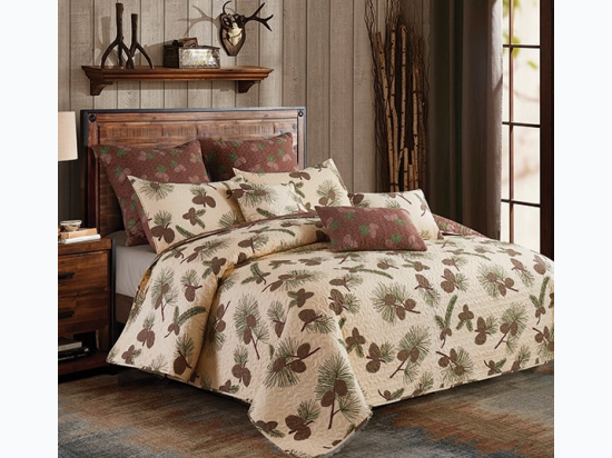 Virah Bella® Collection - Phyllis Dobbs™ "Forest Pines" Quilt Set - King Size