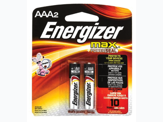 Energizer Alkaline AAA Batteries - 2 Pack