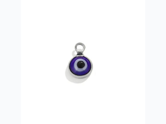 Small Evil Eye Pendant or Charm for Necklace or Bracelet