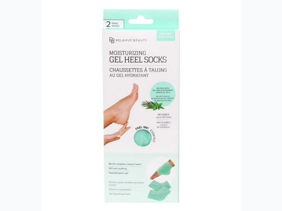 Tea Tree & Peppermint Infused Moisturizing Gel Heel Socks