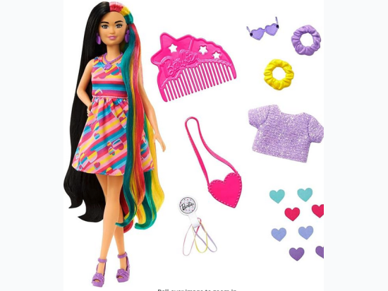 Mattel Barbie Fab Totally Hair Doll - Hearts - Themed