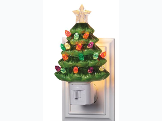 Ceramic Christmas Tree Nightlight - 2 Color Options