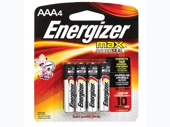 Energizer Alkaline AAA Batteries - 4 Pack