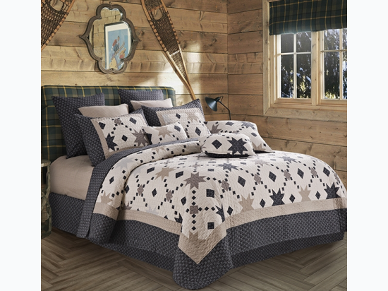 Midnight Star 3 Piece Quilt Set - Full/Queen Size