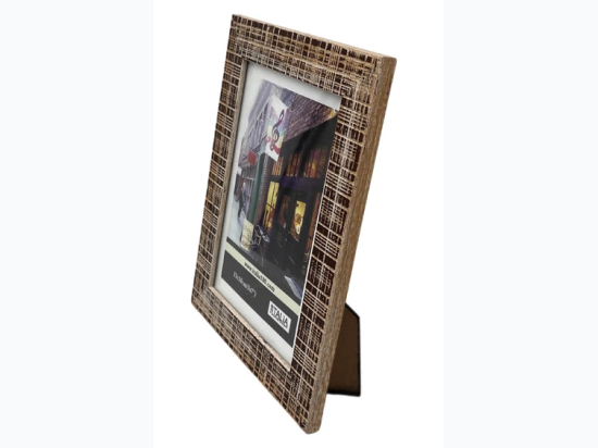 5" x 7" Natural Wood Frame Brown Textured Photo Frame