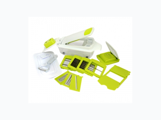 MegaChef 8-in-1 Multi-Use Slicer Dicer and Chopper with Interchangeable Blades