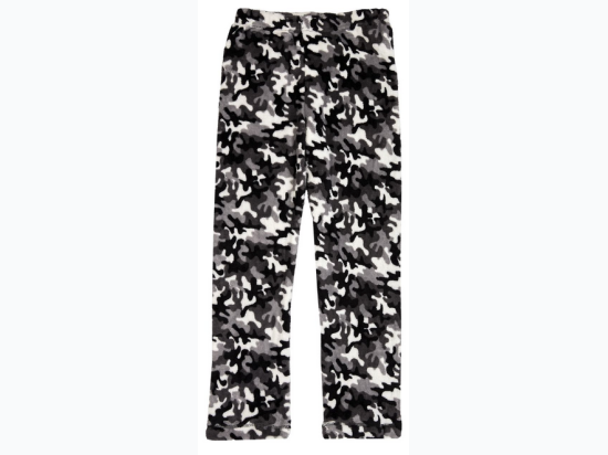 Boy's Plush Fleece Lounge Pants - Black Camo