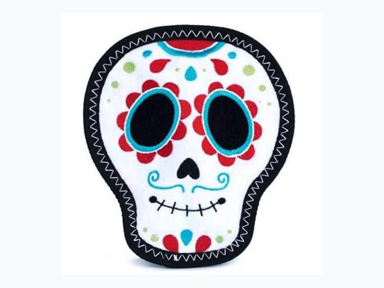 Zippy Paws Z-Stitch Santiago the Sugar Skull Durable Dog Toy