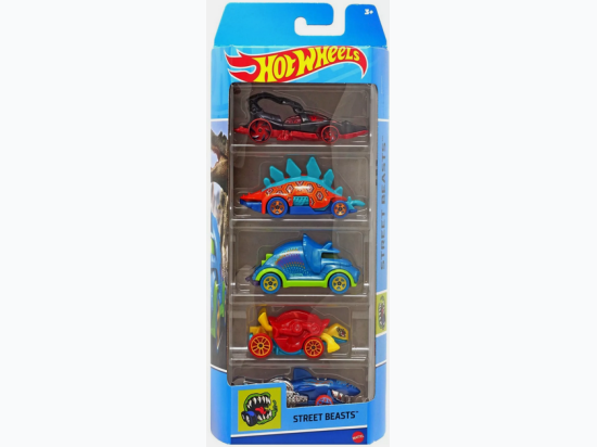 Hot Wheels Street Beasts Die Cast Car 5-Pack - Styles Vary