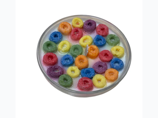 Novelty Single Wick Cereal Bowl Candle - Fruity