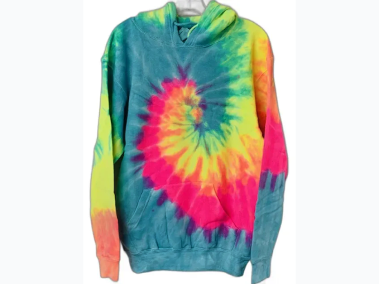 Adult Tie Dye Pullover Hoodie - Teal Bomb