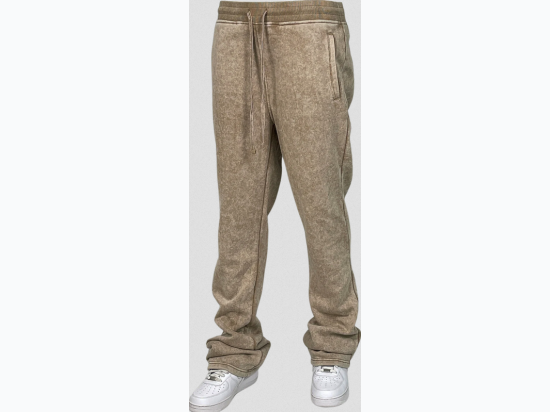 Men's Acid Wash Stack Fleece Pants - 2 Color Options