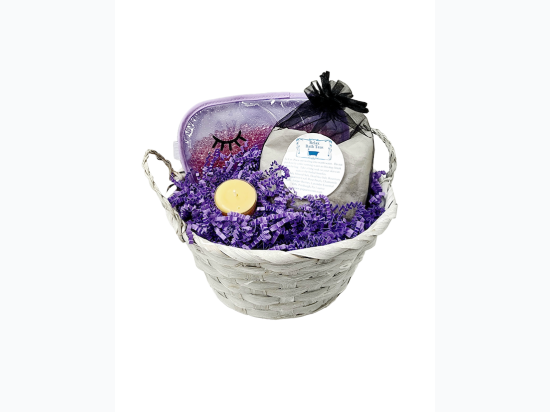 The Relaxing Bath Tea Gift Basket w/ Gel Eye Mask