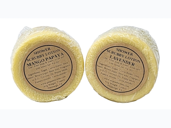 All Natural Shower Scrubby Lotion Bar - 2 Scent Options