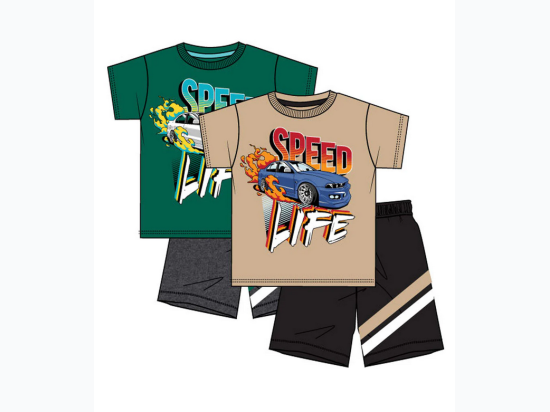 Toddler Boy S1OPE Speed Life Jersey Screen Top & Athletic Shorts Set