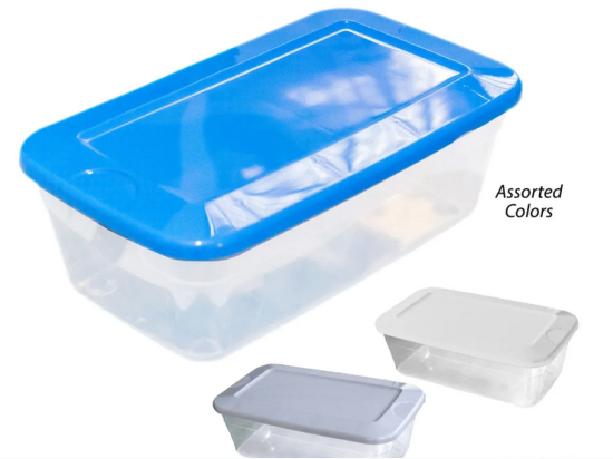 Storage Box w Lid - Lid Colors Vary