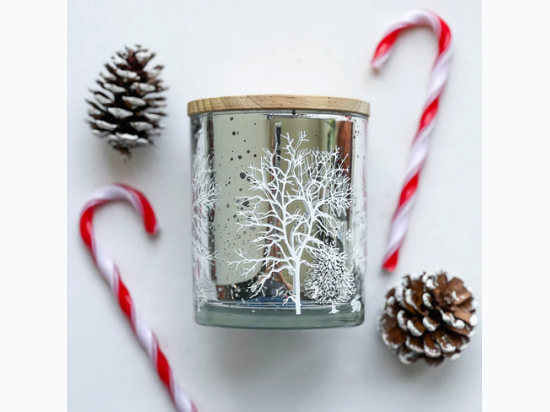 11 oz. Winter Scene Glimmer Jar - Winter Solstice