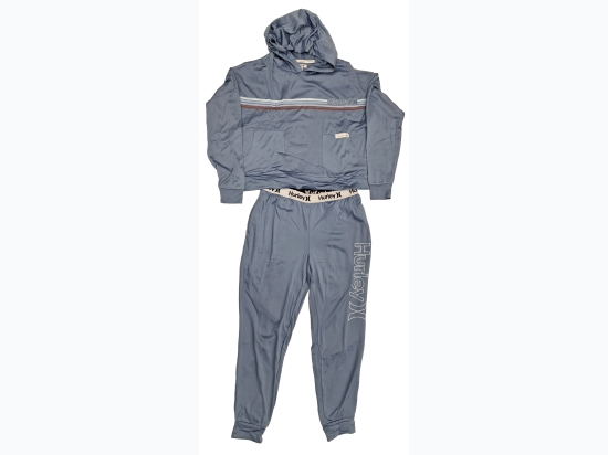 Women's Branded 2 Piece Hoodie Set in Blue Shadow